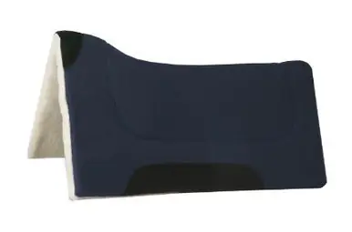 Blue Horse from Mustang® Navy Brushed Wool Contoured Fleece Saddle Pad - Tack