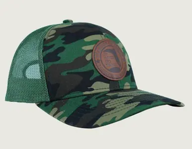 Florida Cracker® Leather 1521 Patch Trucker Cap - Hats