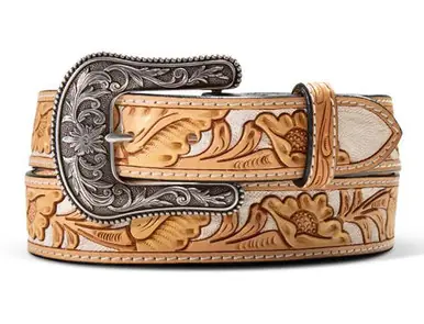 Ariat® Ladies' Metallic Flowers Western Belt - Brands