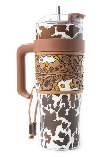 Myra® Wide Wyoming Tumbler in Brown & White - Accessories