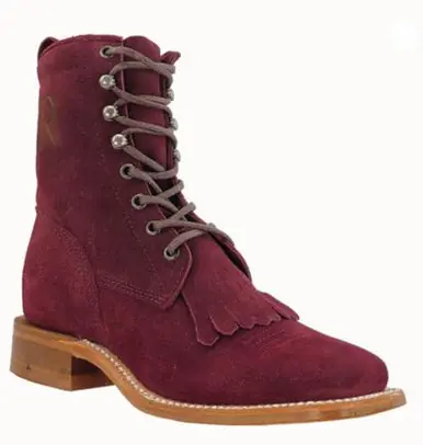SALE R. Watson® Ladies' Rhubarb Roughout Square Toe Lacer Boots - Footwear