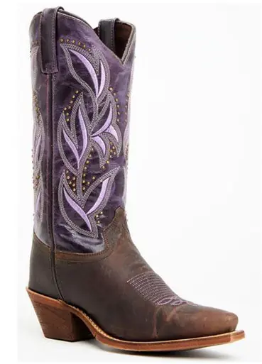 SALE Laredo® Ladies' Brown/Purple Larissa Snip Toe Boots - Sale Barn