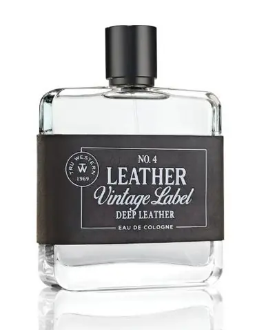 Tru Western® Men's Leather No. 4 Vintage Label Deep Leather Cologne 3.4 oz Spray - Accessories