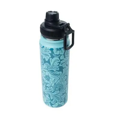 Myra® Moo & Bloom Stainless Steel Water Bottle in Turquoise - Accessories