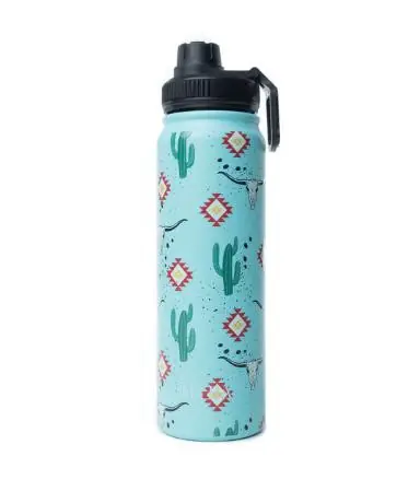 Myra® Moo & Bloom Stainless Water Bottle in Cactus Geometry - Accessories