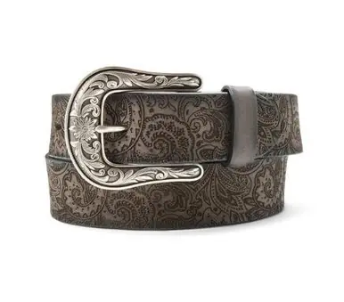 Ariat® Ladies' Black Laser Cut Paisley Leather Belt - Brands