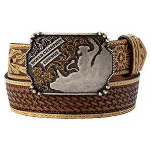3D Belts® Boys' Brown Basketweave Champion Cowboy Belt - Accessories