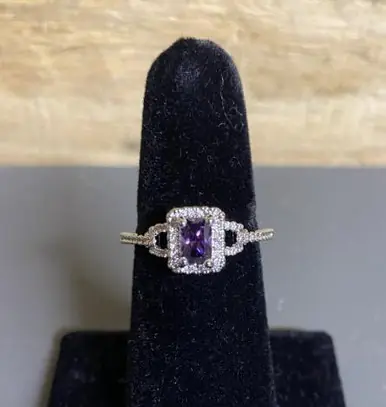 R.S. Covenant® Amethyst Cubic Zirconia Thin Band Ring - Accessories