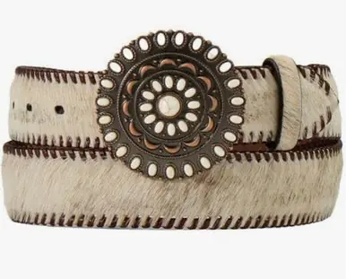 Nocona® Ladies' Hair-on Whipstitch Laced Belt