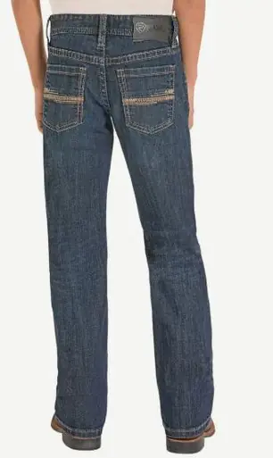 Rock & Roll Denim® Boys' Regular Fit Straight Stitch Boot Cut Jeans - Kids
