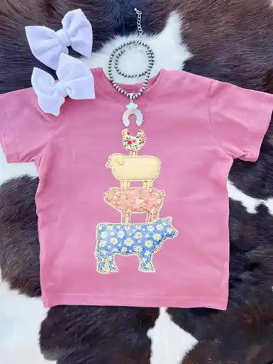 Buckin' Baby® Infant/Toddler S/S Muave Farm Animals T-Shirt
