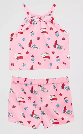 Wrangler® Infant/Toddler Girl Pink Western Print Shorts Set - Kids
