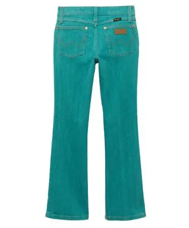 Wrangler® x Lainey Wilson Girls' Turquoise Boot Hugger Jeans - Kids