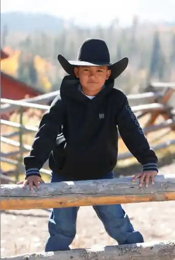 Cinch® Boys' Black/Blue Hoodie - Kids