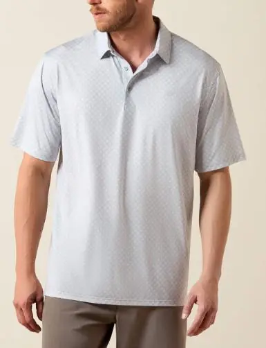 Ariat® Men's S/S Eileen Grey Print 360 Airflow Polo Shirt - Mens