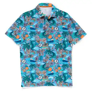 Scales® Men's S/S Powder Blue Fish & Game Polo Shirt - Mens