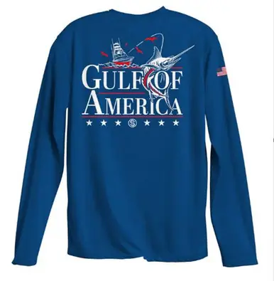 Scales® Men's L/S Deep Blue Gulf of America Performance T-Shirt