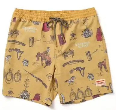 Seager® Men's Bronze Western Print Yuma Hybrid Shorts - Mens