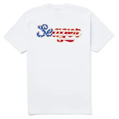 Seager® Men's S/S White USA Russ T-Shirt