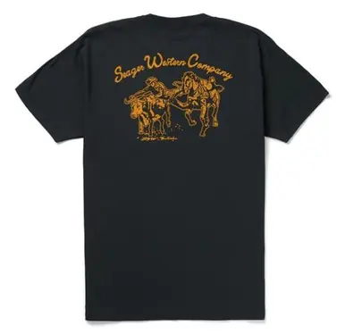 Seager® Men's S/S Vintage Black Los Rios T-Shirt