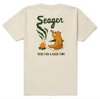 Seager® Men's S/S Cream Smoky Campfire T-Shirt