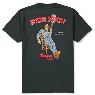 Seager® Men's S/S Vintage Black High Noon T-Shirt