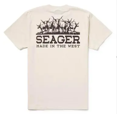 Seager® Men's S/S Vintage White Herd T-Shirt