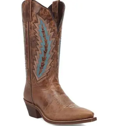 Laredo® Ladies' Tobacco Brown 12'' Sundra Snip Toe Boots - Footwear