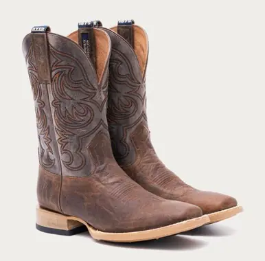 Hyer® Men's Tan Crunch/Dark Grey Bucklin Square Toe Boots - Footwear