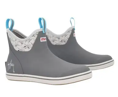 XTRATUF® Men's Grey/Sailfish Sketch 6" Ankle Deck Boots - Footwear