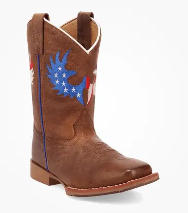 Dan Post® Boys' Brown Freedom Flight Square Toe Boots - Footwear