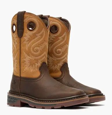 Georgia Boot® Kids' Brown/Rust Carbo-Tec FLX Pull-On Boots