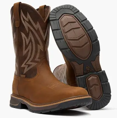 Rocky® Men's Brown Ride LTE WP Square Toe Western Boots - Footwear