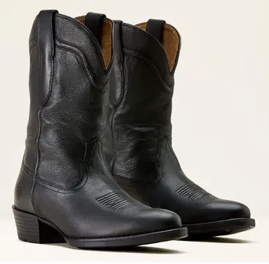 Ariat® Men's Eclipse Black Easton R Toe Western Boots - Footwear