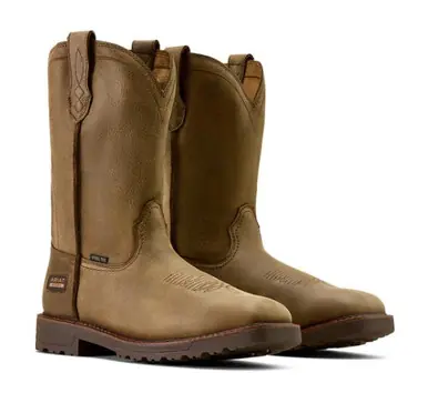 Ariat® Men's Brown Bomber Activator Steel Square Toe Work Boots - Brands