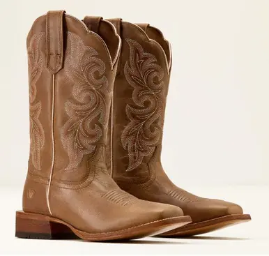 Ariat® Ladies' Natural Tan County Lane Square Toe Boots - Footwear