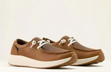 Ariat® Ladies' Coffee Bean/Lizard Embossed Buckeye WP Casual Shoes - Footwear