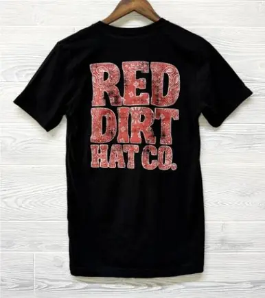 Red Dirt Hat Co® Ladies' S/S Black with Red Paisley T-Shirt