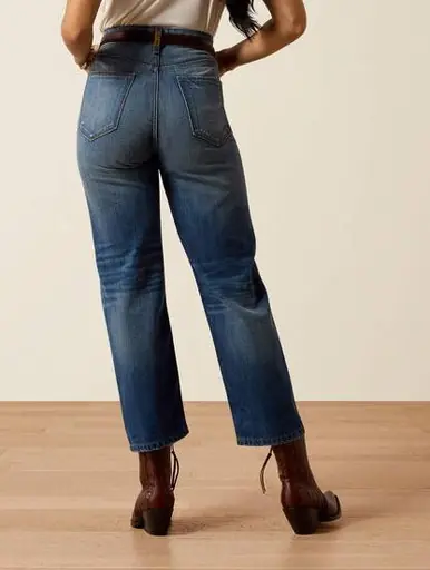 Ariat® Ladies' UHR Relaxed Tomboy Straight Leg Cropped Jeans in Haiti