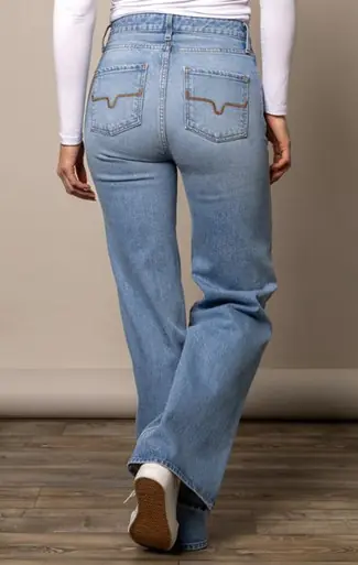 Kimes Ranch® Ladies' Zoey Light Wash HR Trouser Jeans