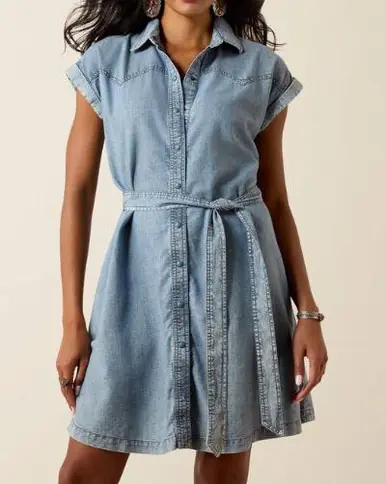 Ariat® Ladies' Medium Blue Hampton Denim Shirt Dress