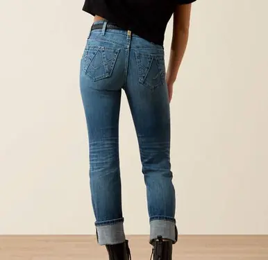 Ariat® Ladies' PR Silvie Straight Leg Cropped Jeans - Brands