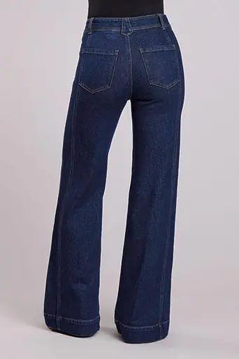 Stetson® Ladies' HR Wide Leg Dark Wash Jeans - Brands