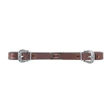 Weaver Equine® Basin Cowboy Straight Leather Curb Strap - Tack