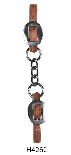 Berlin Leather® 1/2" Harness Leather Single Chain Curb - Tack