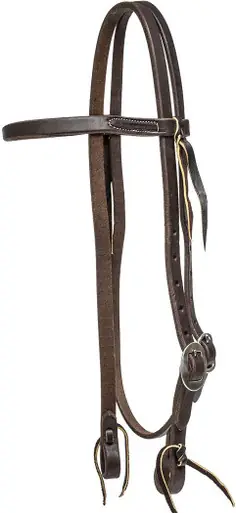 Mustang® 5/8" Oiled Harness Leather Browband Headstall - Tack