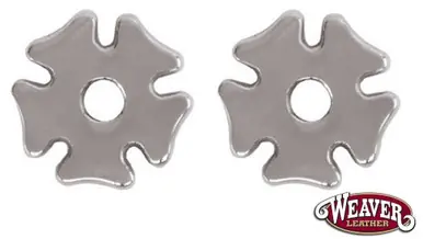Weaver® Polished Stainless Steel Cloverleaf 7/8" Rowels (Pair) - Tack