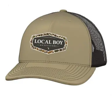 Local Boy® Khaki/Coffee Vintage Emblem Trucker Hat - Hats