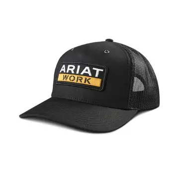 Ariat® Black Ariat Work Patch Richardson 112 Snapback Cap - Hats