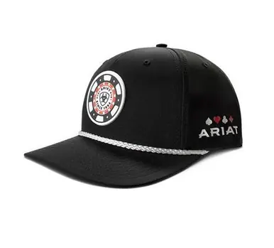 Ariat® Black Poker Chip Patch/White Rope Cap - Brands